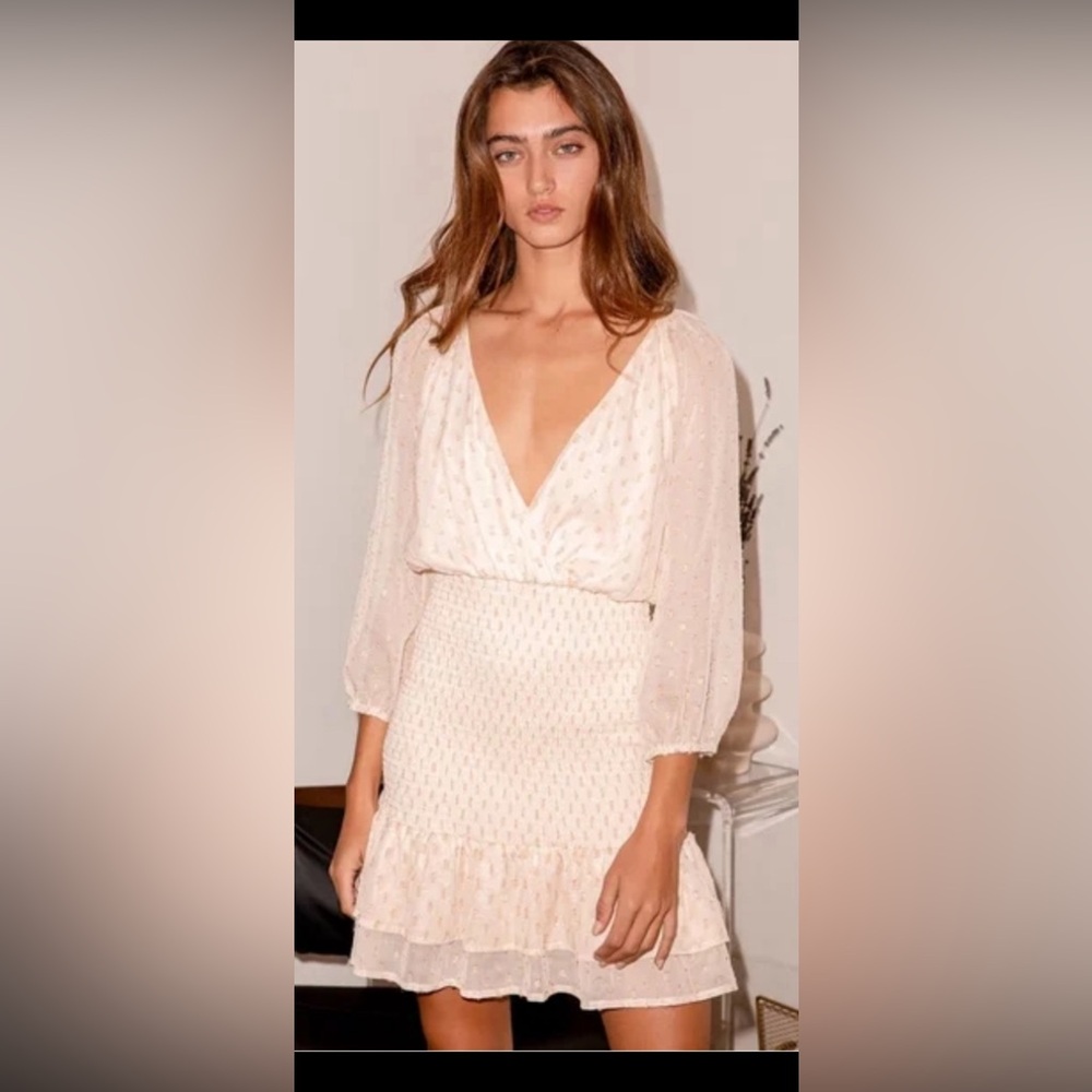 Lulu's Cream Mini Dress